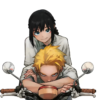 Ilustración promocional del one-shot Warawanaide yo Shijima-san de Kohei Horikoshi para Weekly Shonen Jump.