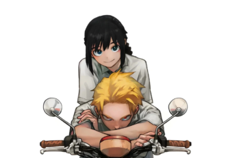 Ilustración promocional del one-shot Warawanaide yo Shijima-san de Kohei Horikoshi para Weekly Shonen Jump.