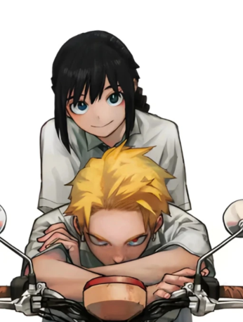 Ilustración promocional del one-shot Warawanaide yo Shijima-san de Kohei Horikoshi para Weekly Shonen Jump.