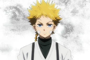 Imagen promocional oficial del anime The Vermilion Mask presentada en Anime Expo 2026.