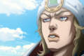 Imagen promocional oficial de Steel Ball Run 2nd STAGE con Johnny Joestar y Gyro Zeppeli.