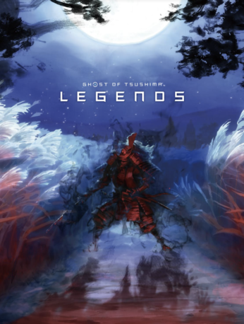Arte oficial del anime Ghost of Tsushima Legends presentado durante Anime Expo 2026.