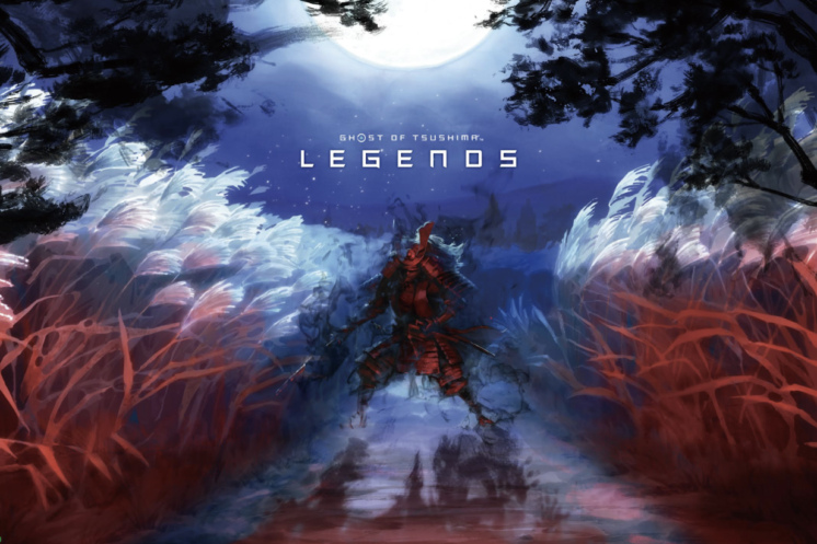 Arte oficial del anime Ghost of Tsushima Legends presentado durante Anime Expo 2026.