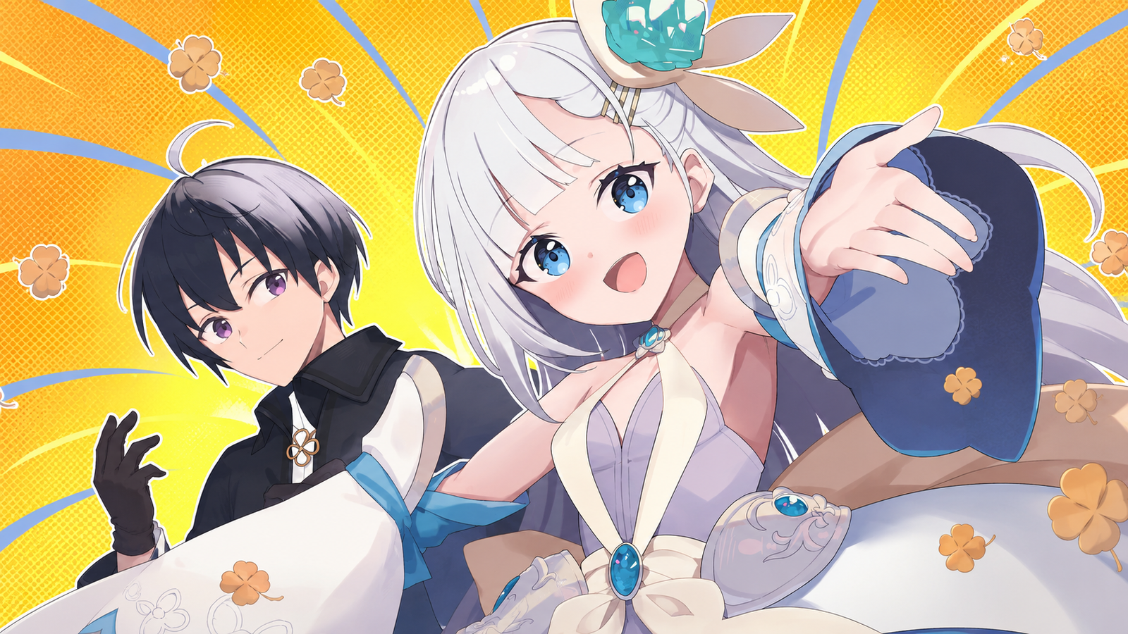 Makoto Takatsuki y Noah Titan en la primera imagen promocional del anime Full Clearing Another World under a Goddess with Zero Believers.