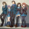 Visual oficial de la exposición por el 20.º aniversario del anime The Melancholy of Haruhi Suzumiya.