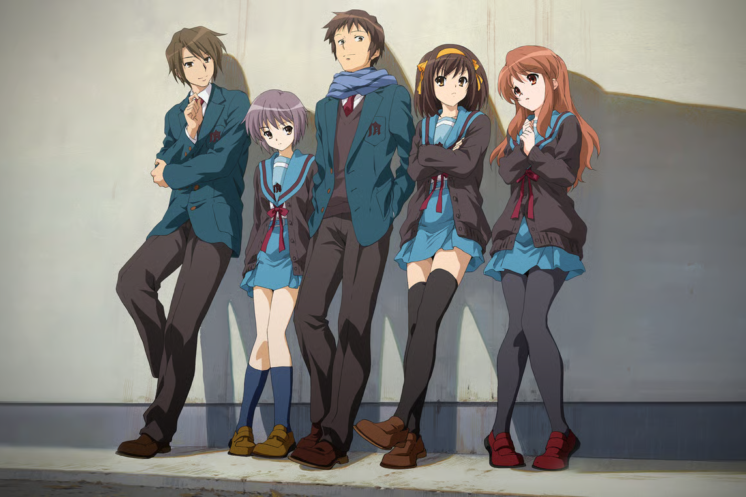Visual oficial de la exposición por el 20.º aniversario del anime The Melancholy of Haruhi Suzumiya.