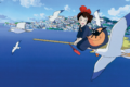 Póster de la versión remasterizada en 4K de Kiki's Delivery Service durante su reestreno en Japón.