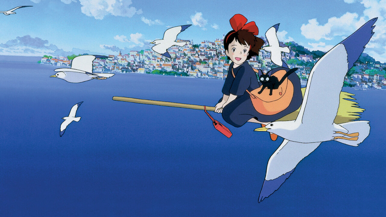 Póster de la versión remasterizada en 4K de Kiki's Delivery Service durante su reestreno en Japón.
