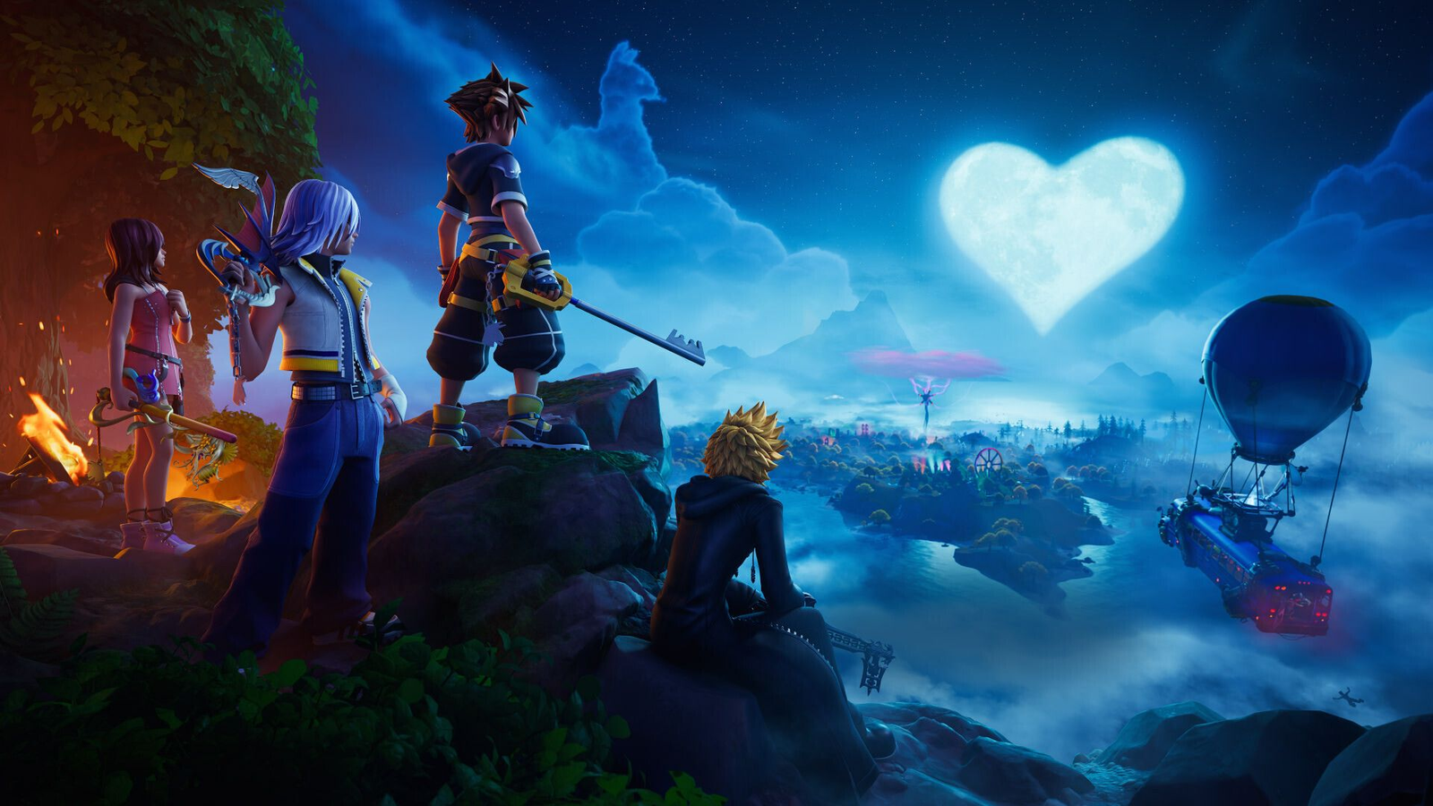 Kingdom Hearts llega a Fortnite con Sora, Kairi, Riku y Roxas